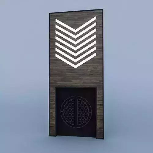Cinema and Theater Gate Low-poly 3D model