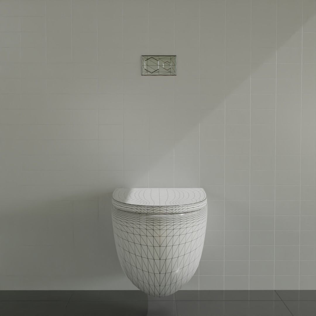 Modern water closet Free 3D model_3