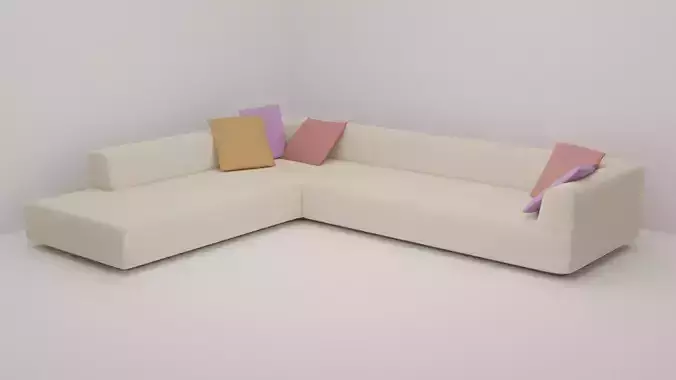 Low-poly Sofa sectional pillows