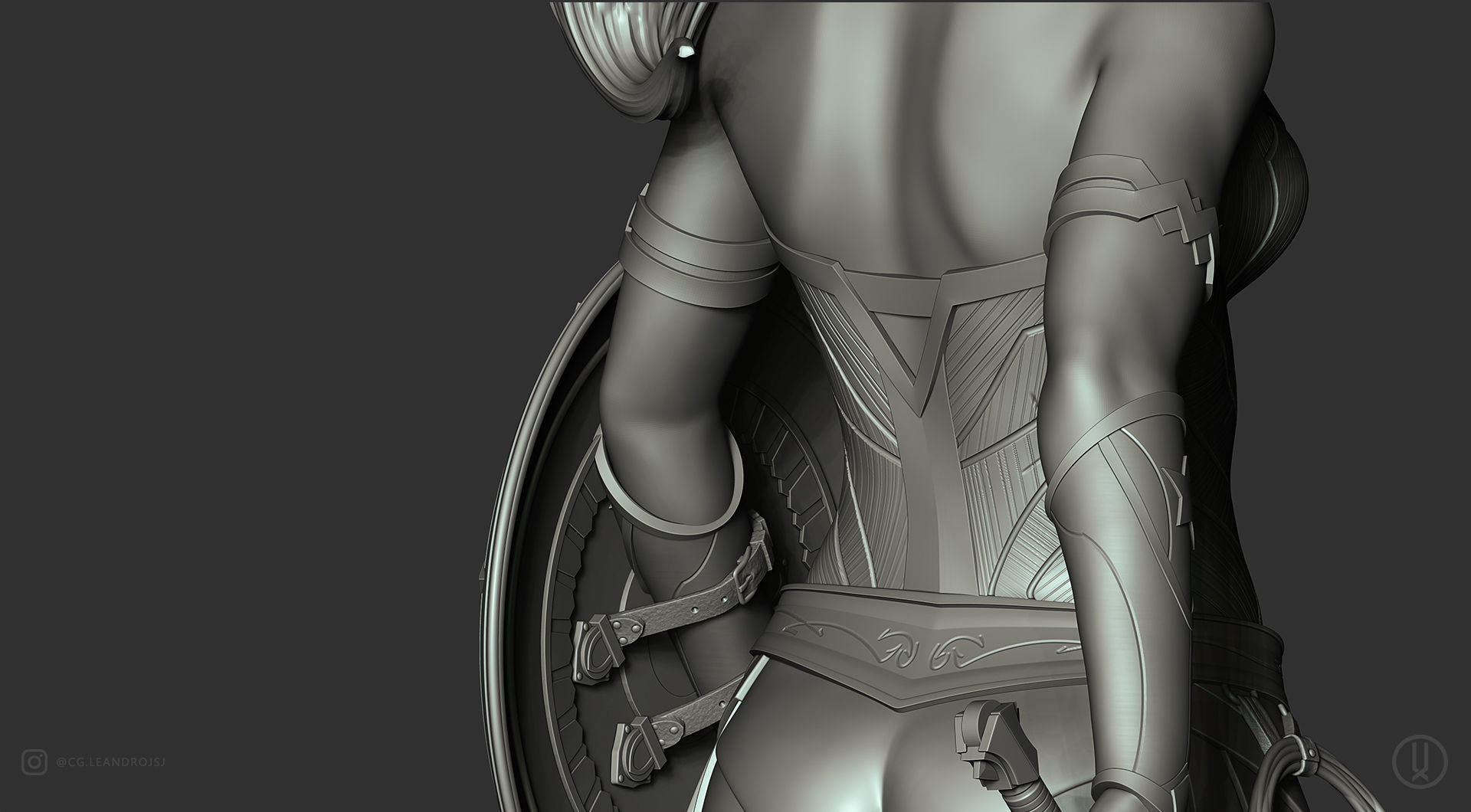 Warrior Wonder Woman 3D print model_15