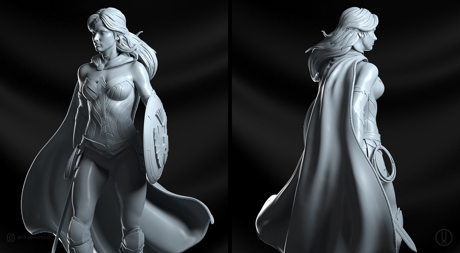 Warrior Wonder Woman 3D print model_12