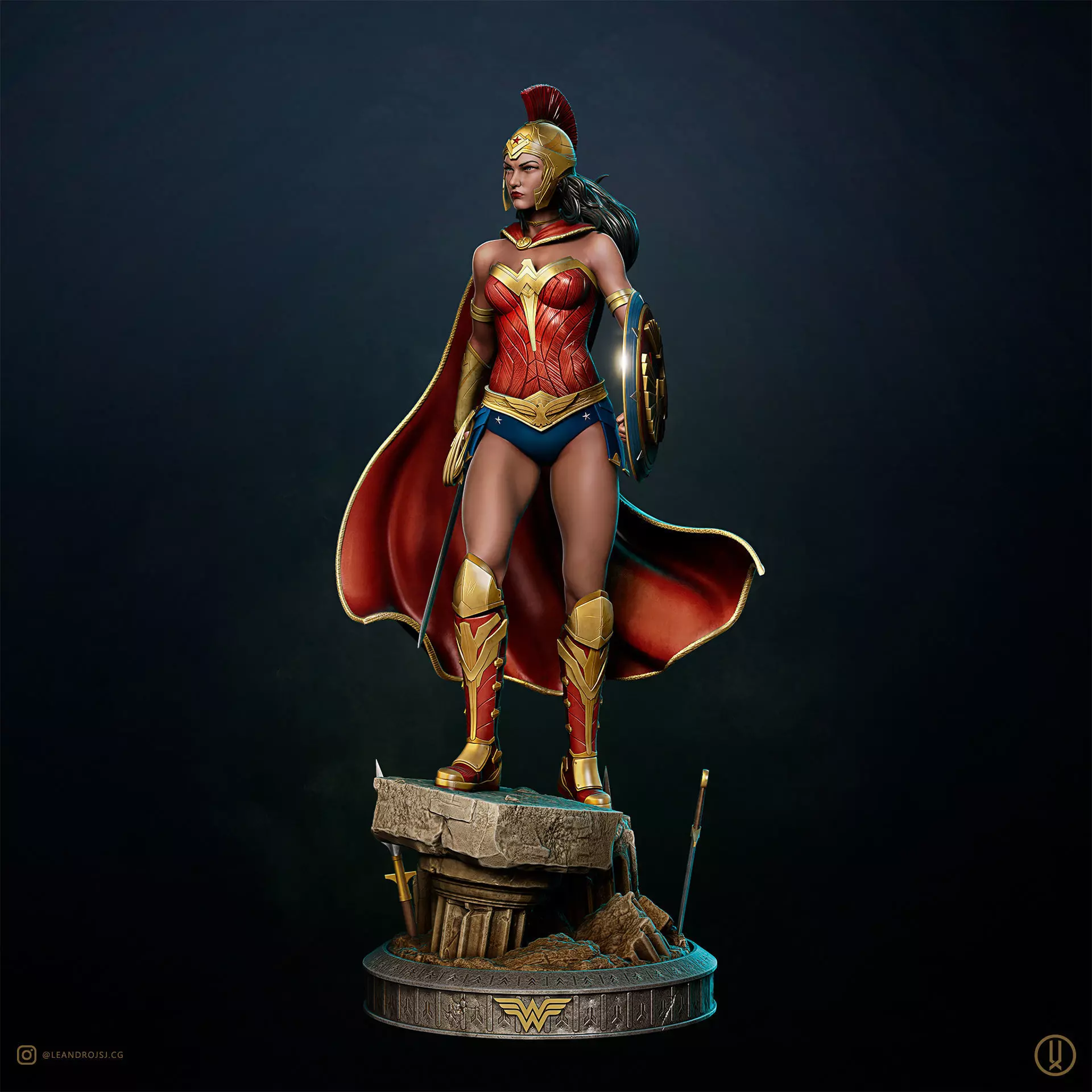 Warrior Wonder Woman 3D print model_0