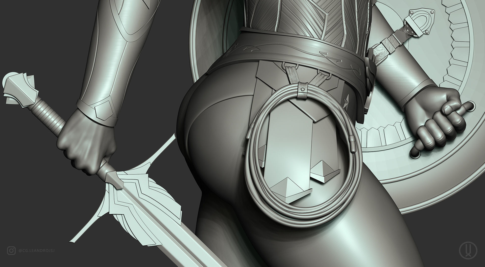 Warrior Wonder Woman 3D print model_19