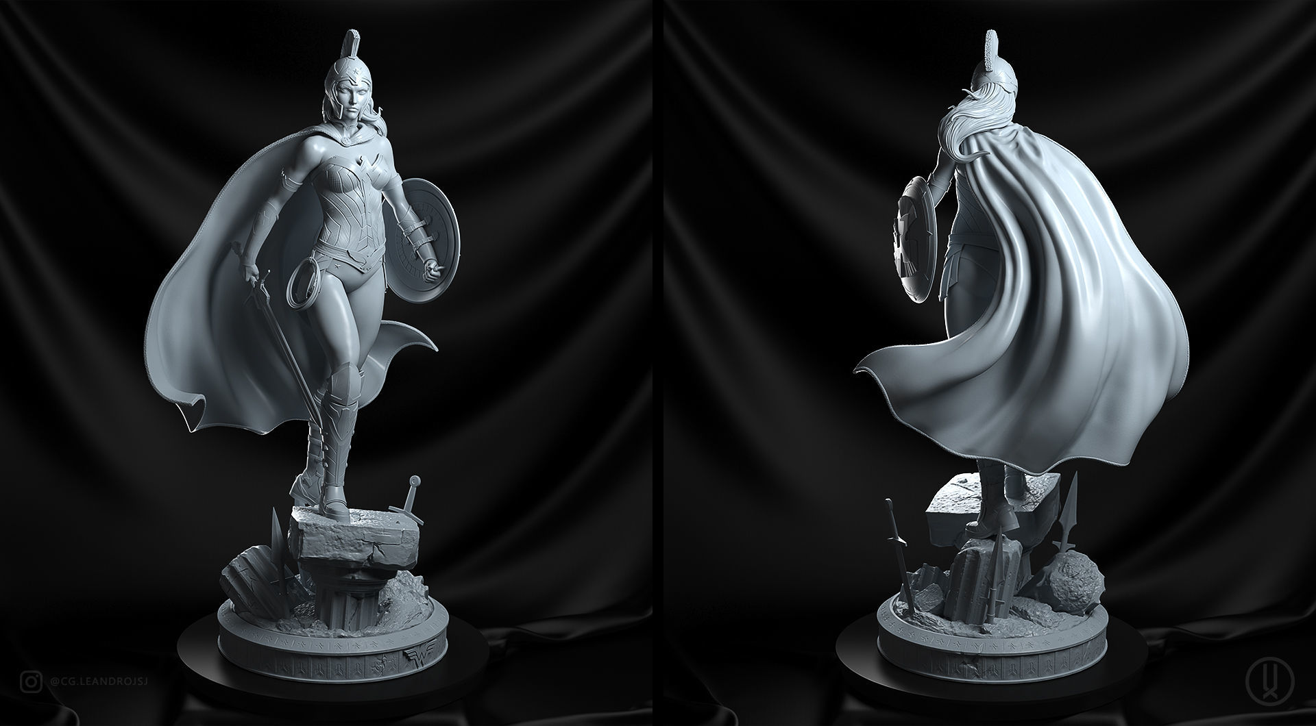 Warrior Wonder Woman 3D print model_13