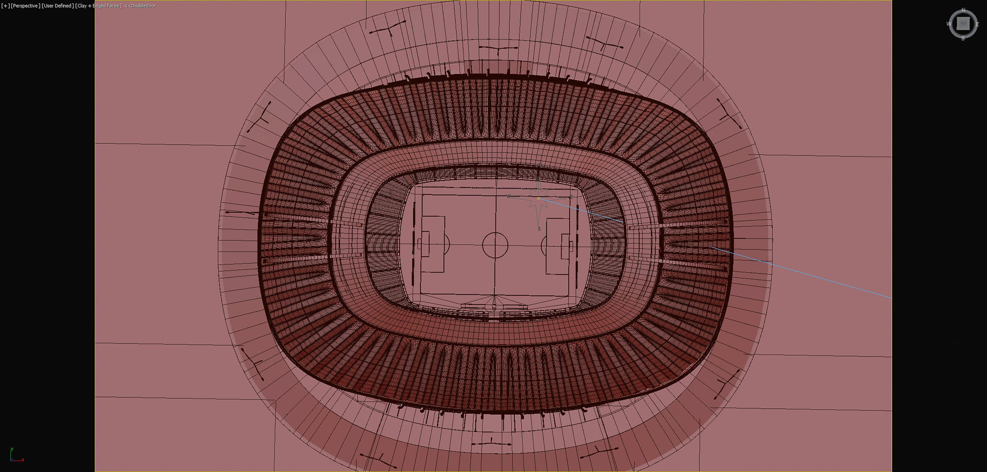 Football Soccer stadium 3D model_10