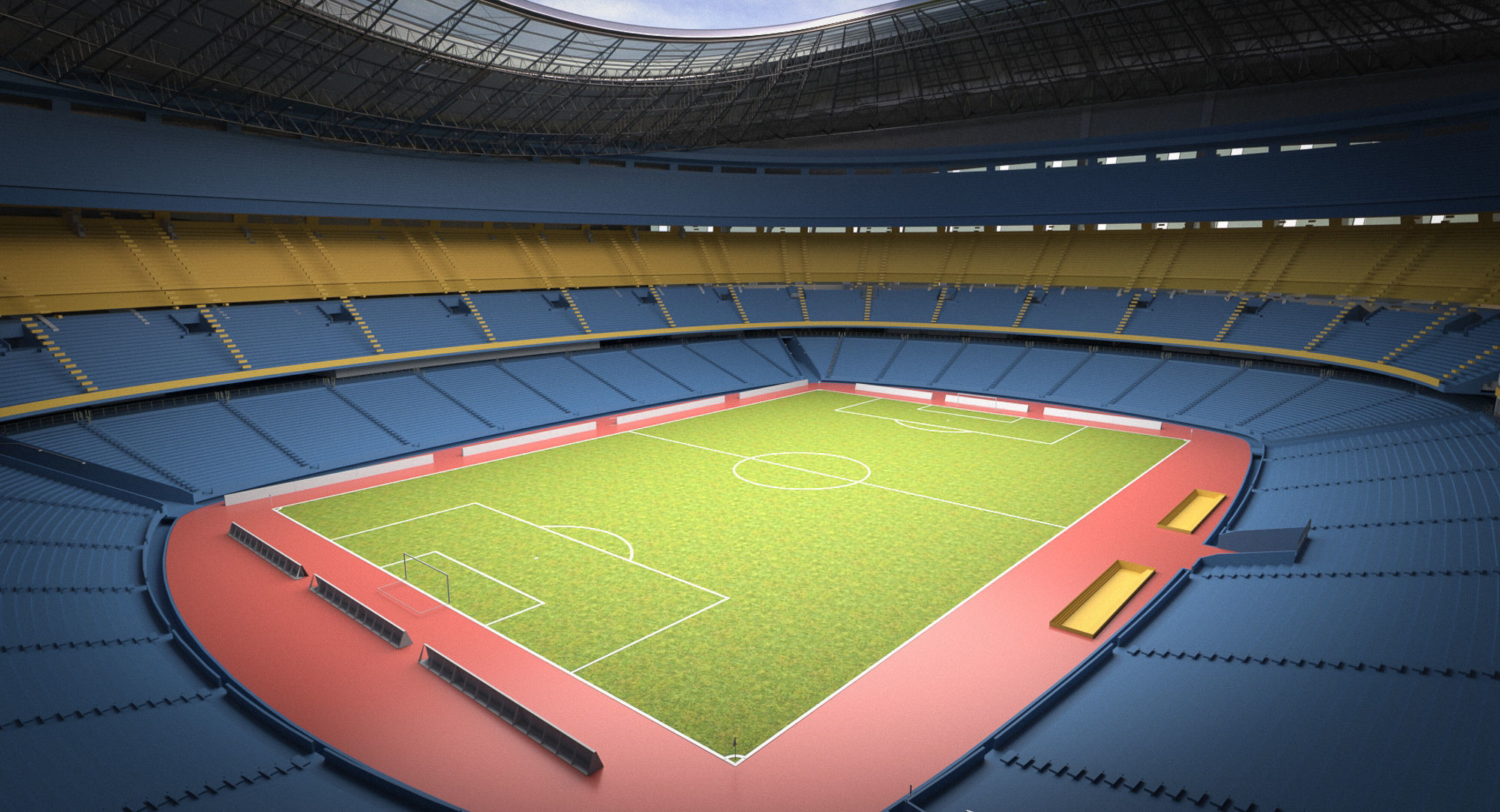 Football Soccer stadium 3D model_5