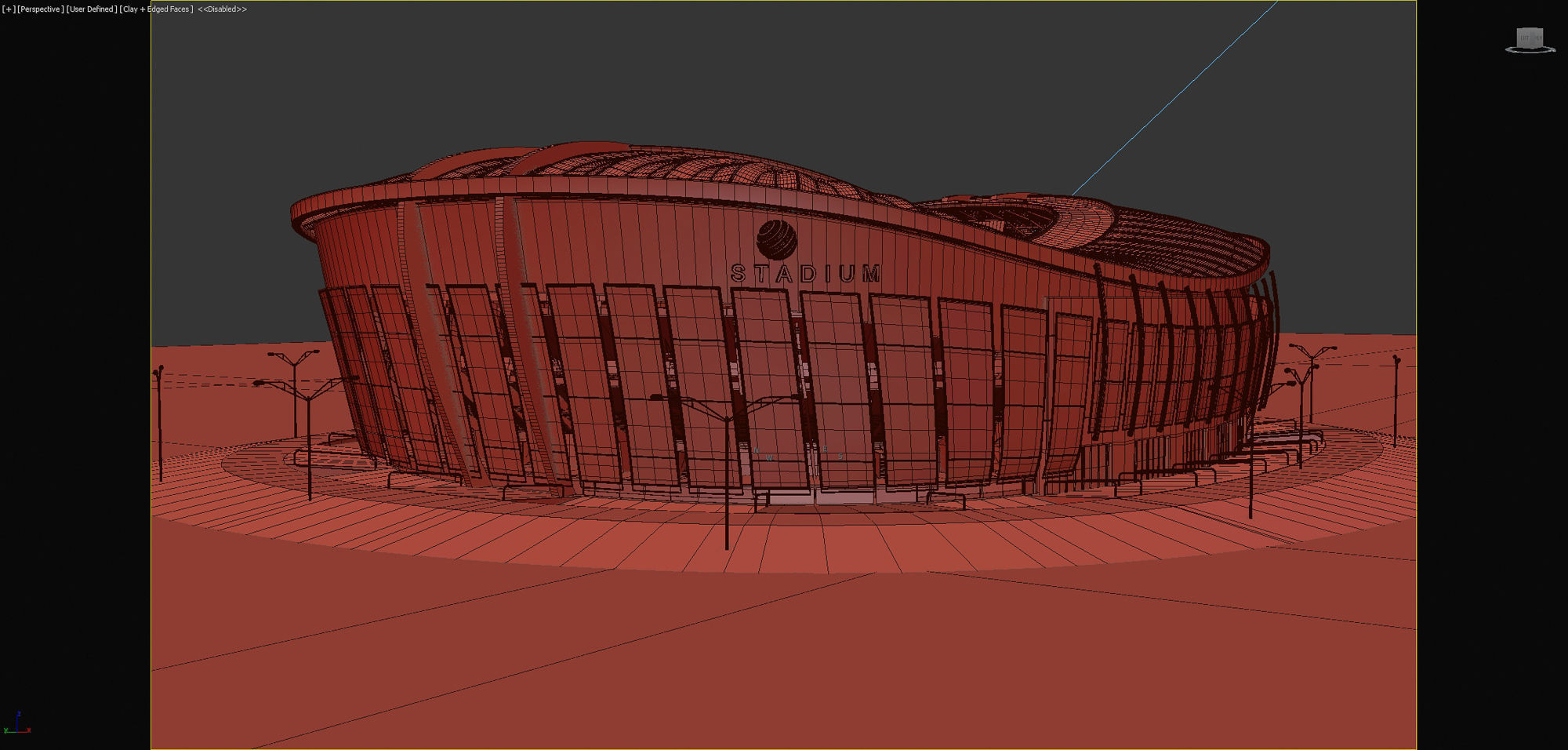 Football Soccer stadium 3D model_9