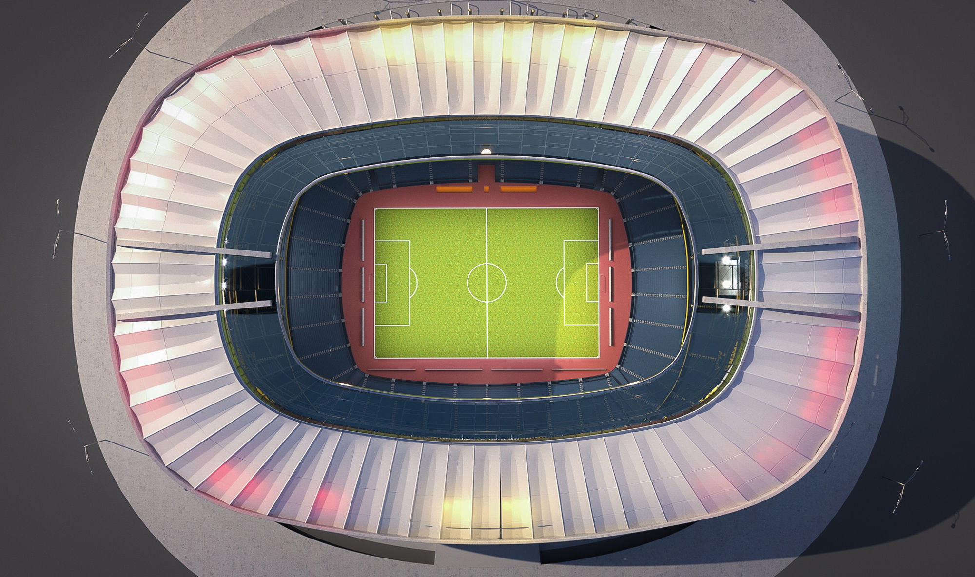 Football Soccer stadium 3D model_7