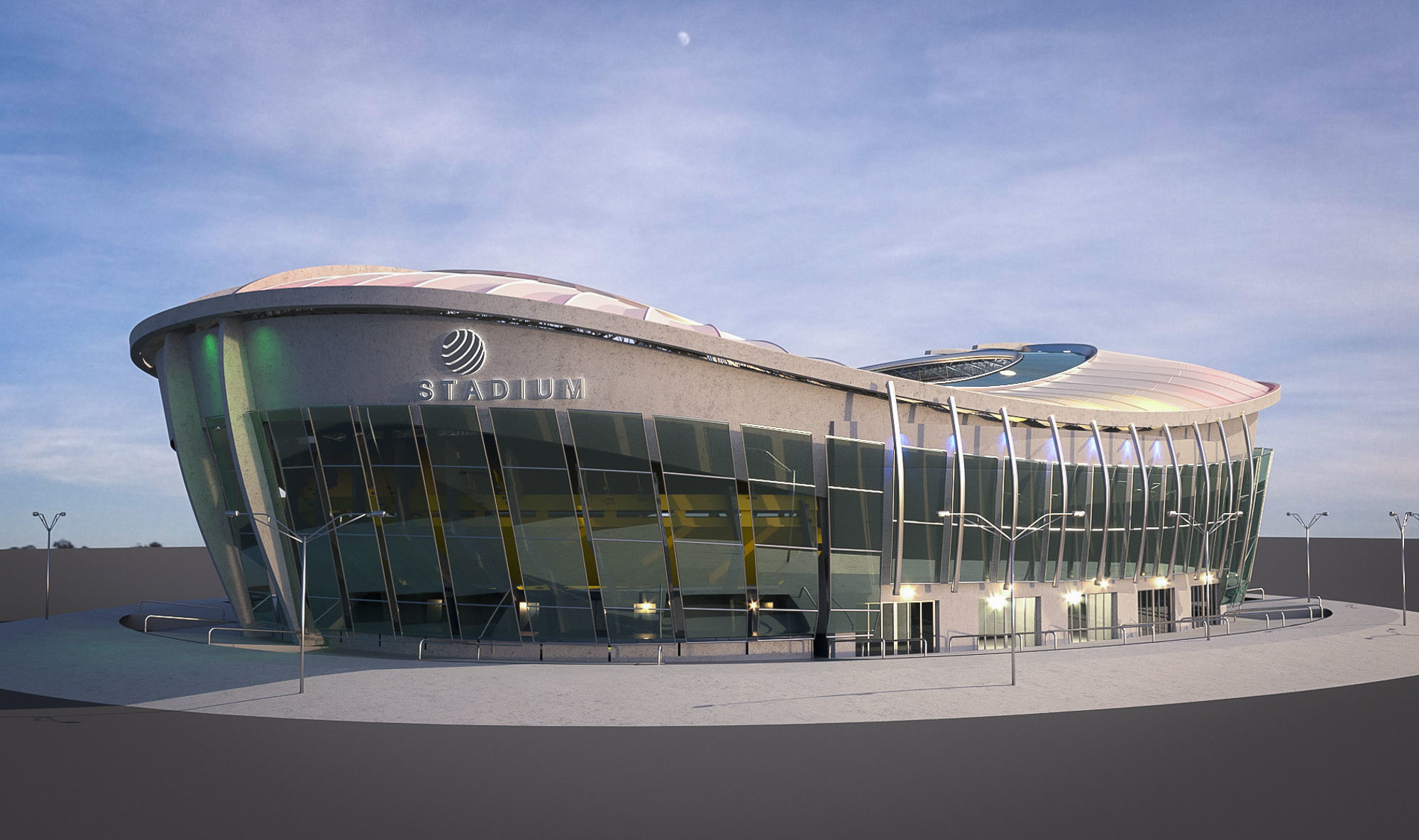 Football Soccer stadium 3D model_4