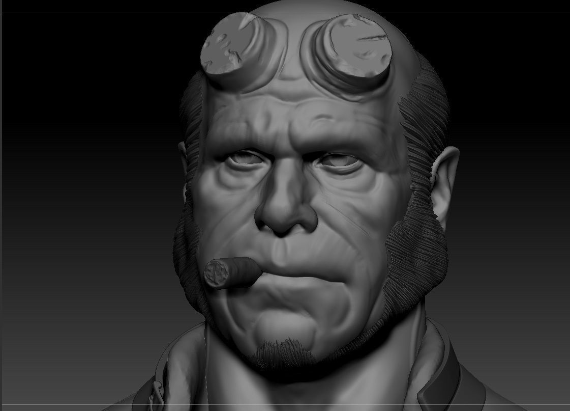 Ron Pearlman - Hellboy - Guillermo Del Toro s Hellboy 3D print model_11