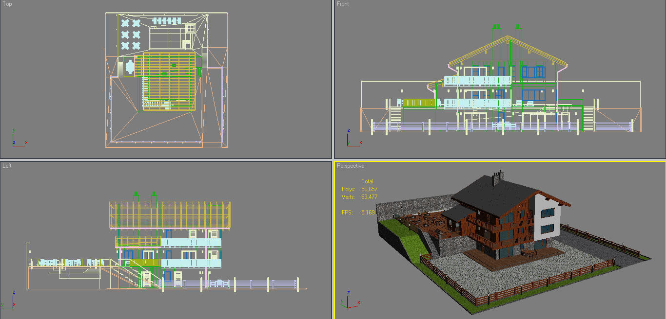 Chalet House 1 3D model_16