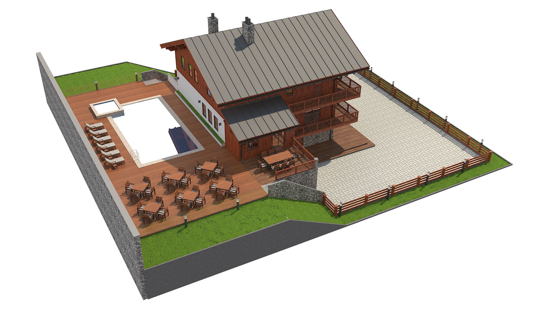 Chalet House 1 3D model_21
