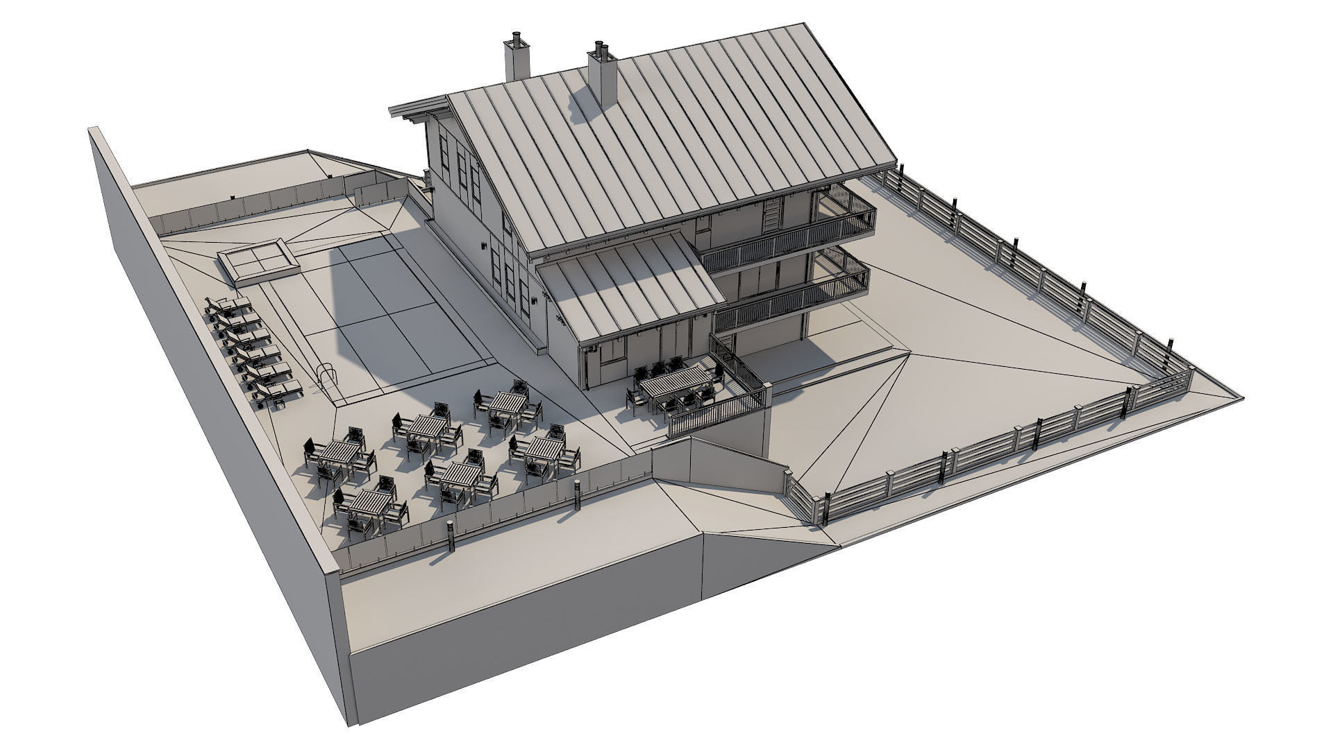 Chalet House 1 3D model_10