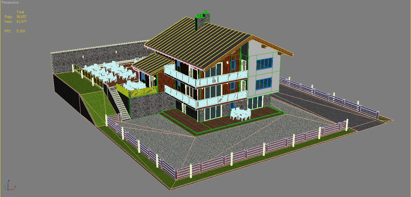 Chalet House 1 3D model_15