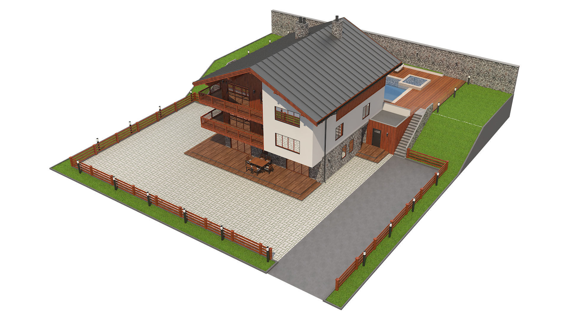 Chalet House 1 3D model_20