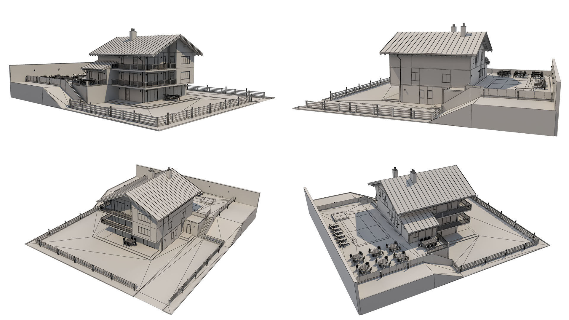 Chalet House 1 3D model_13