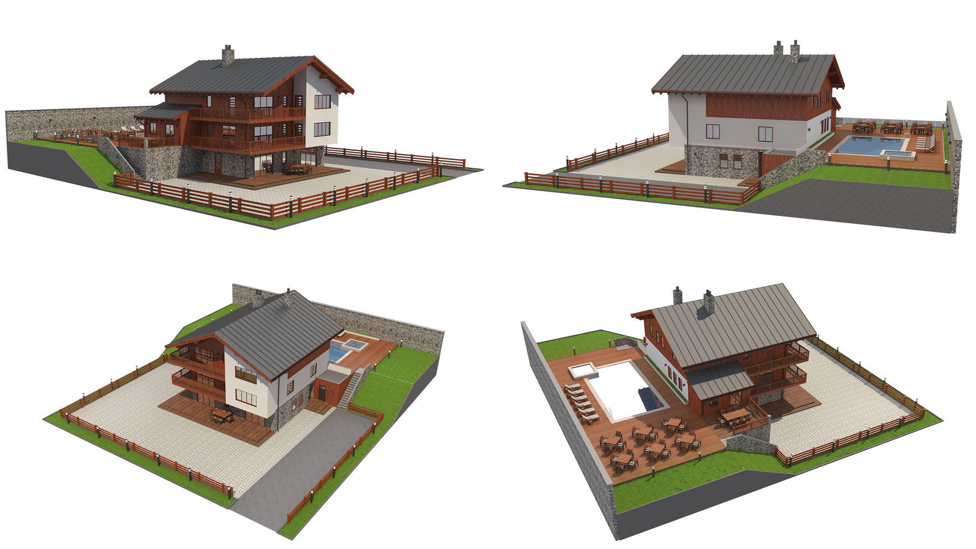 Chalet House 1 3D model_22