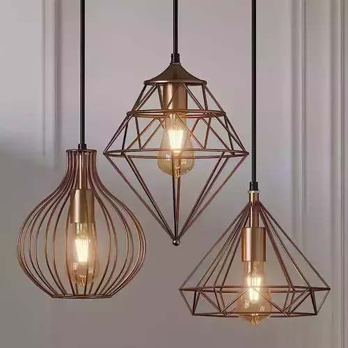 Copper Metal Hanging Light by Homesake