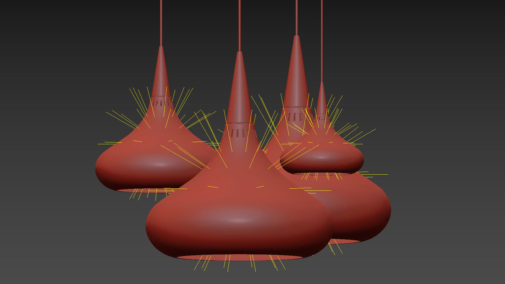 FRITZ HANSEN ORIENT BLACK PENDANT LIGHT 3D model_3