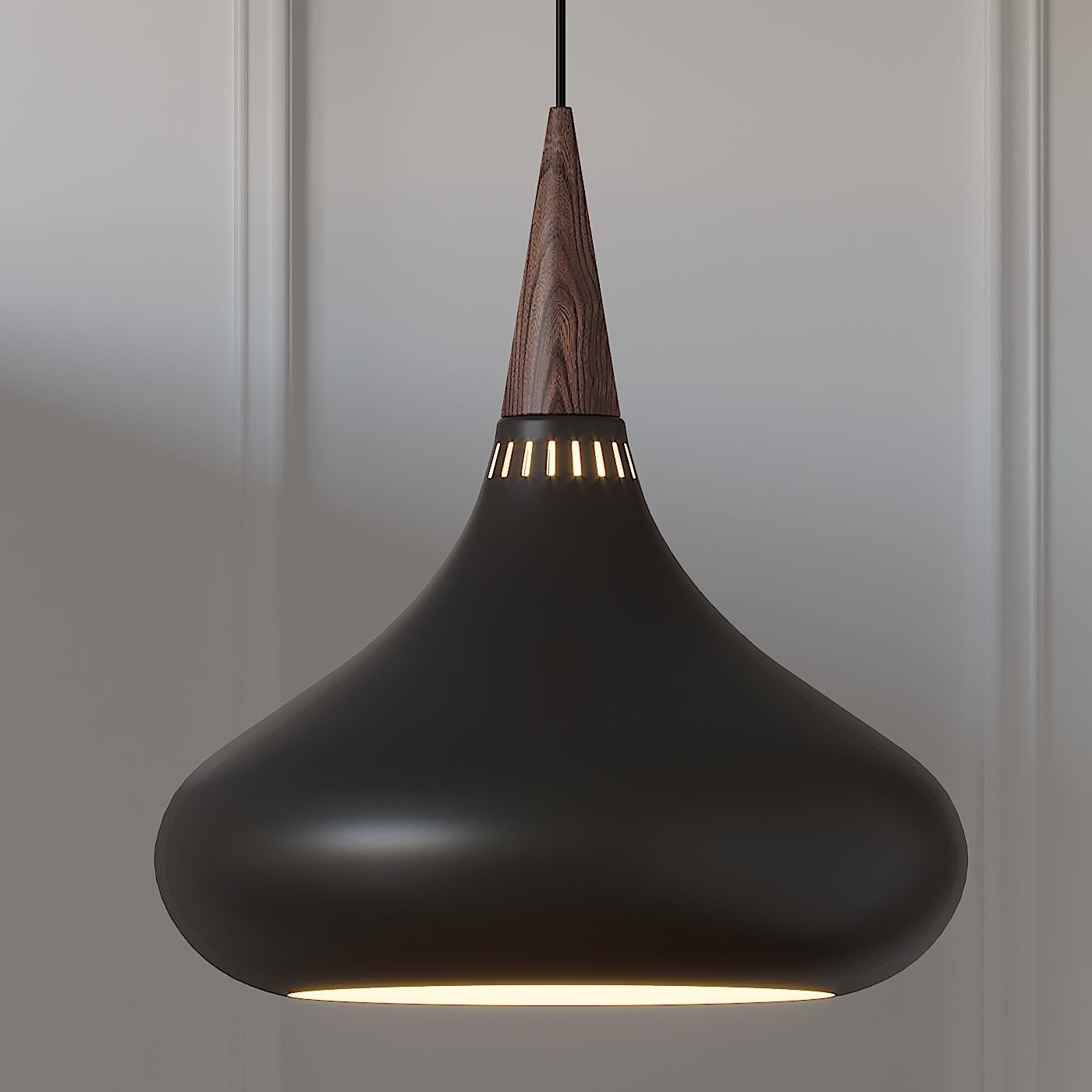 FRITZ HANSEN ORIENT BLACK PENDANT LIGHT 3D model_2