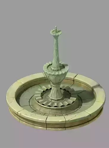 Game Cartoon - Town Fountain 05