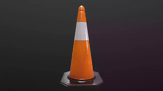 Traffic Cone Free low-poly 3D model