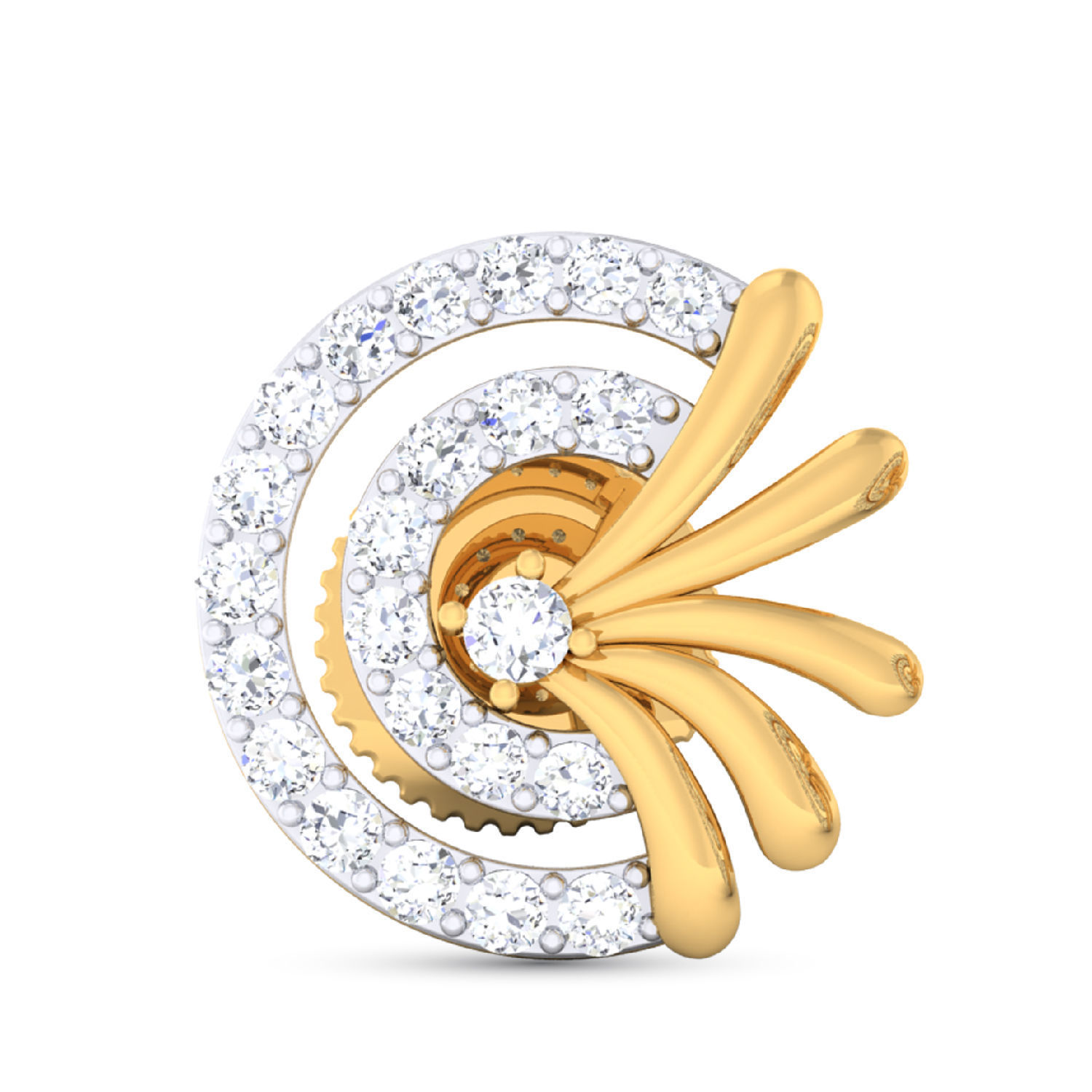 Women pendant earrings set 3dm mgx render detail  3D print model_3