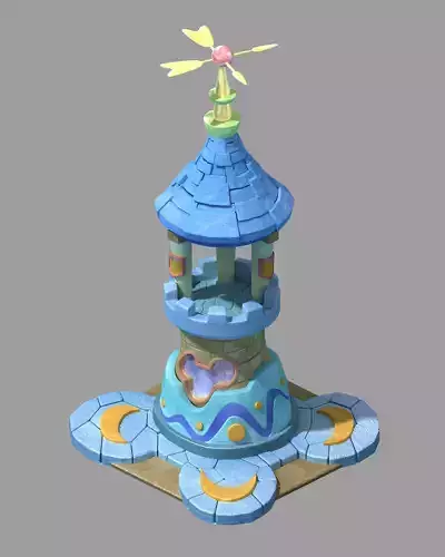 Game Cartoon Building - Experience Tower 03