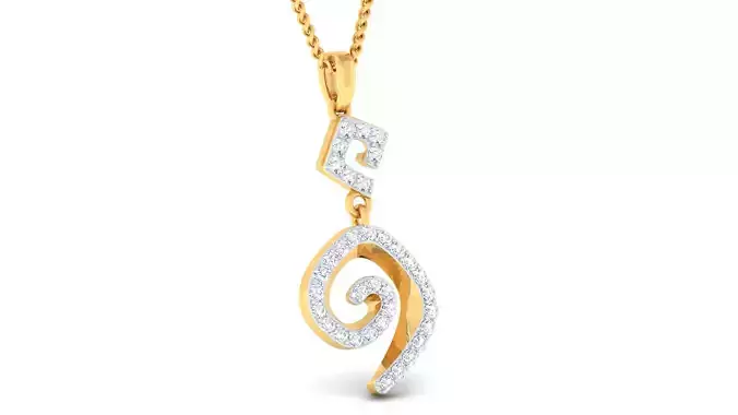 Women pendant earrings set 3dm mgx render detail 