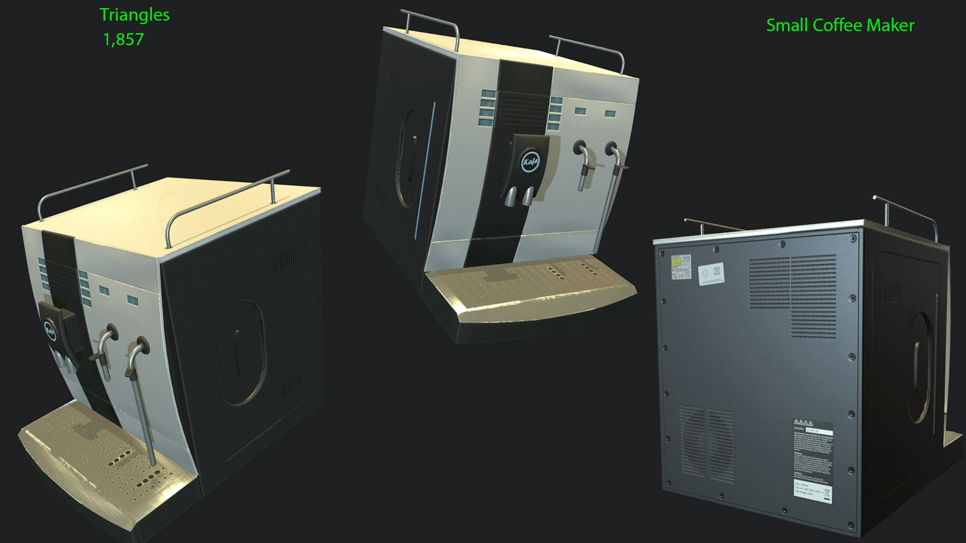 Low Poly Coffee Machines Low-poly 3D model_10