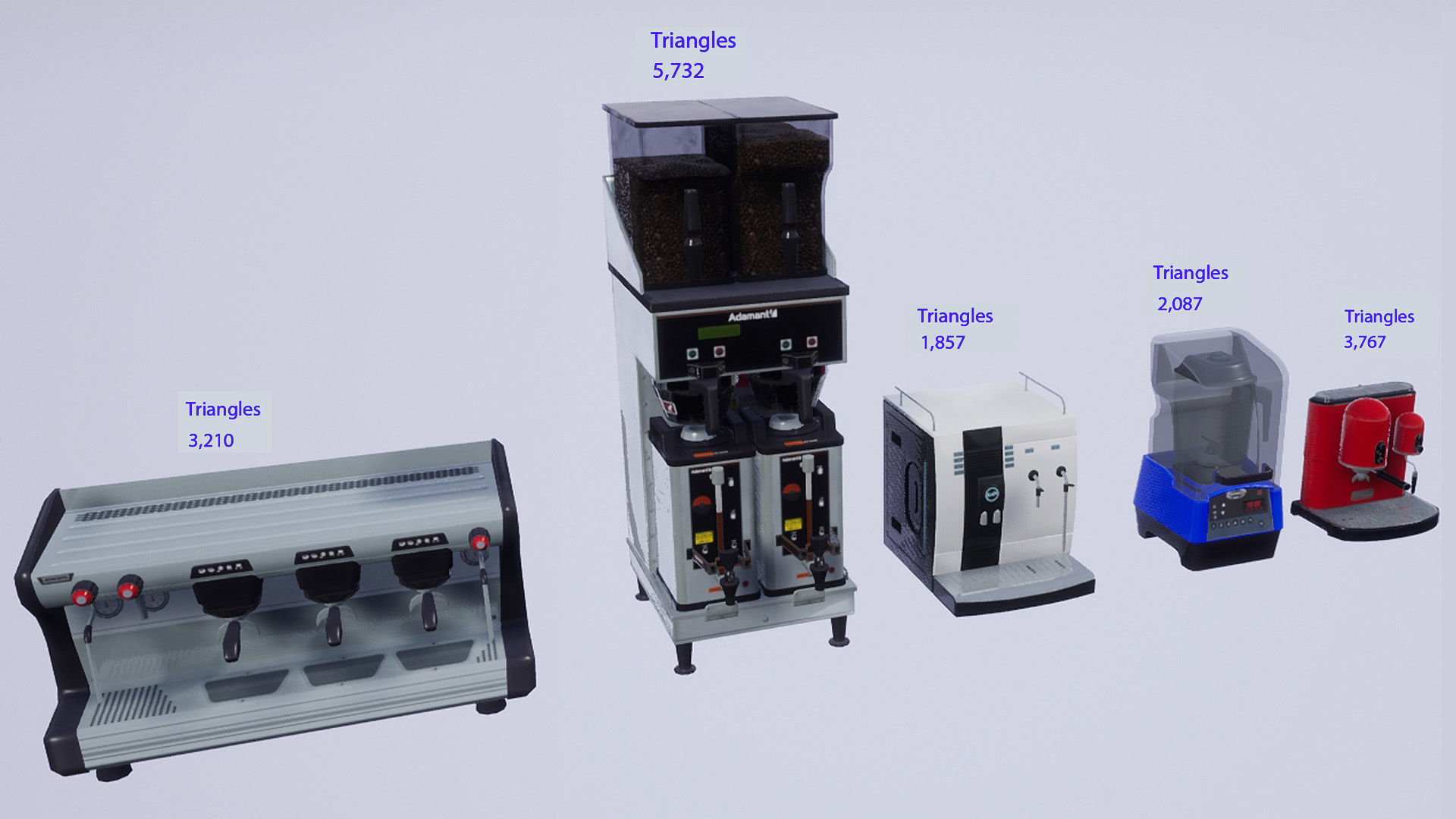 Low Poly Coffee Machines Low-poly 3D model_17