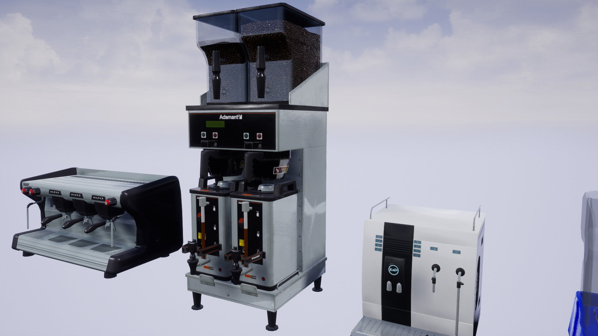 Low Poly Coffee Machines Low-poly 3D model_4