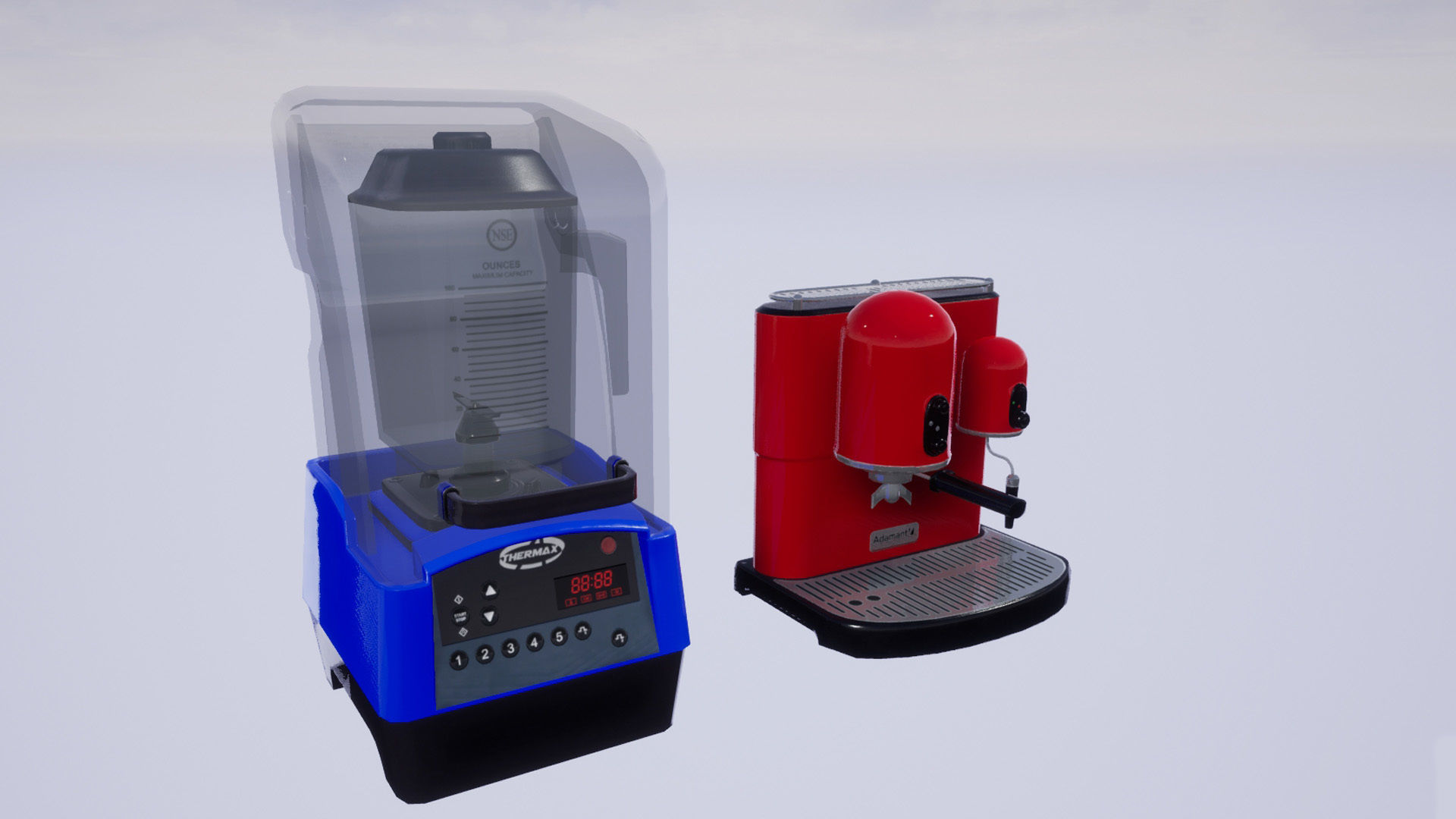 Low Poly Coffee Machines Low-poly 3D model_5
