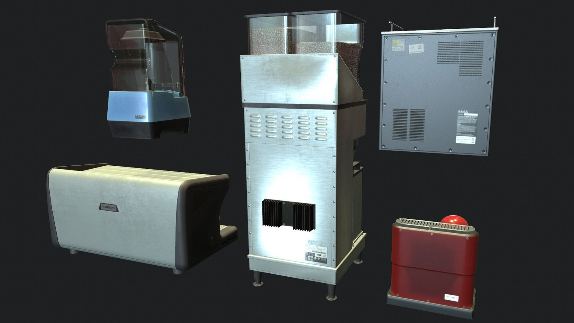Low Poly Coffee Machines Low-poly 3D model_16