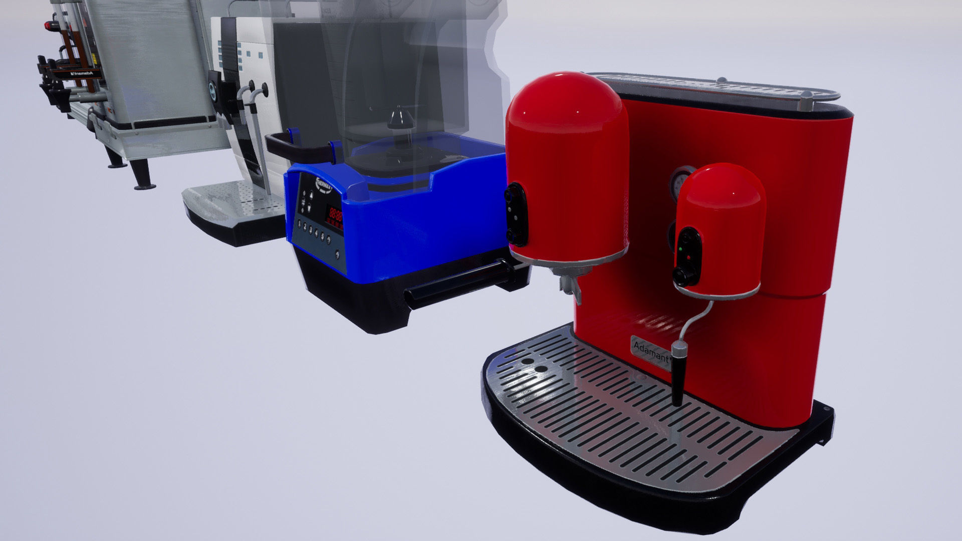 Low Poly Coffee Machines Low-poly 3D model_8