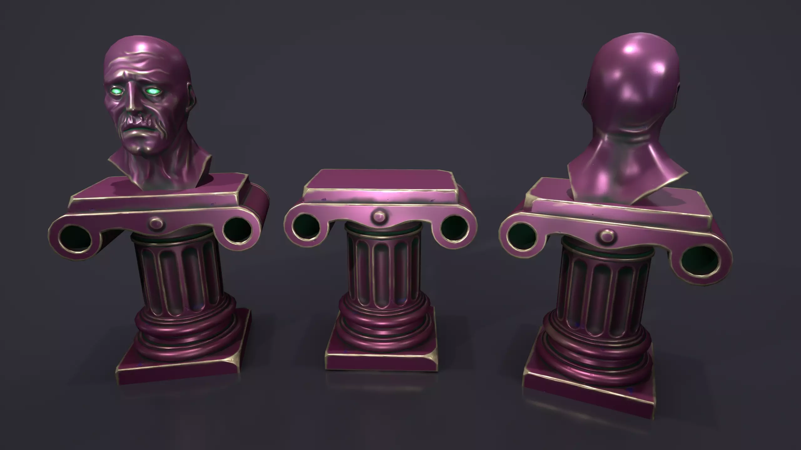 Fantasy Pedestal 1 Low-poly 3D model