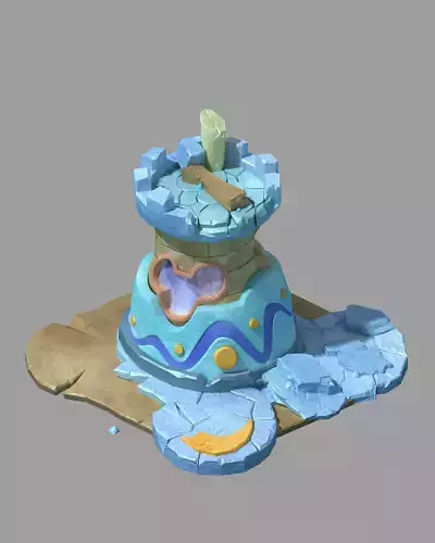 Game Cartoon Building - Experience Tower Damage Status 02