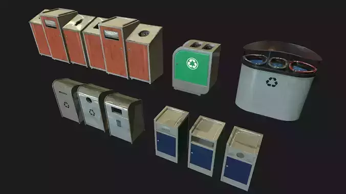 Industrial Small Trash Recycle Bins
