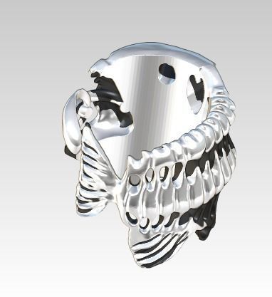 Fish  Piranha Ring 3D print model_3