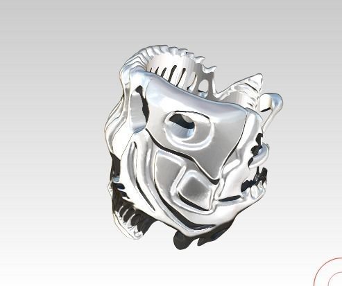 Fish  Piranha Ring 3D print model_1