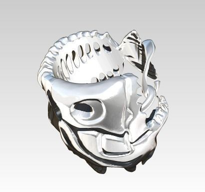 Fish  Piranha Ring 3D print model_4