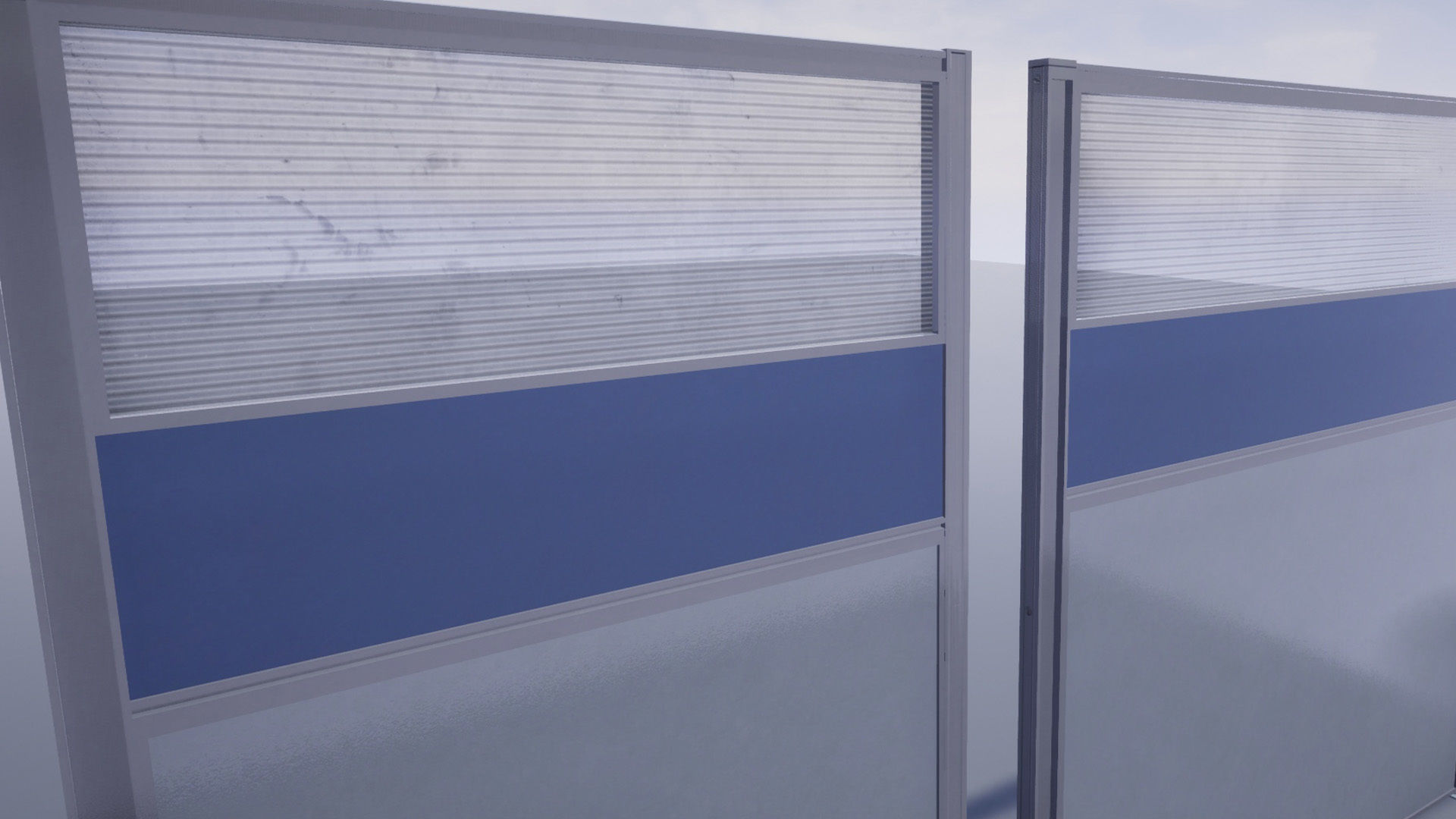 Office cubicle set Low-poly 3D model_15