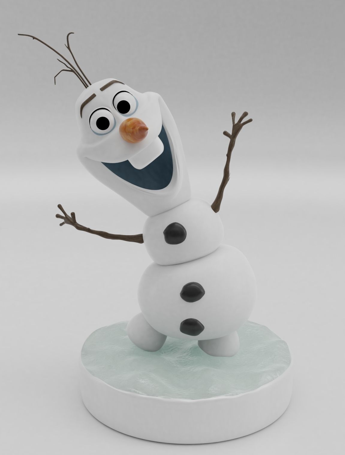 Olaf from FROZEN Snowman 3D print model_4