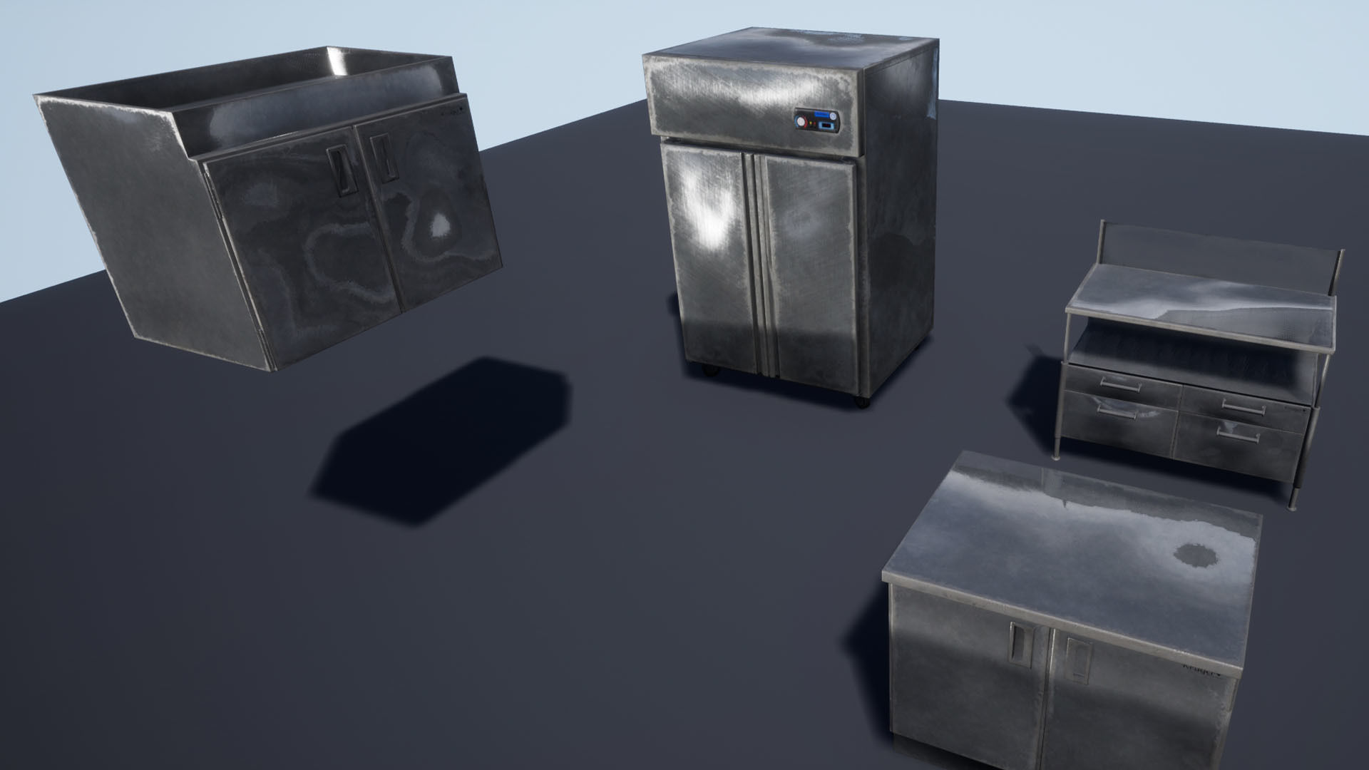 Retail Kitchen Cabinets Low-poly 3D model_19