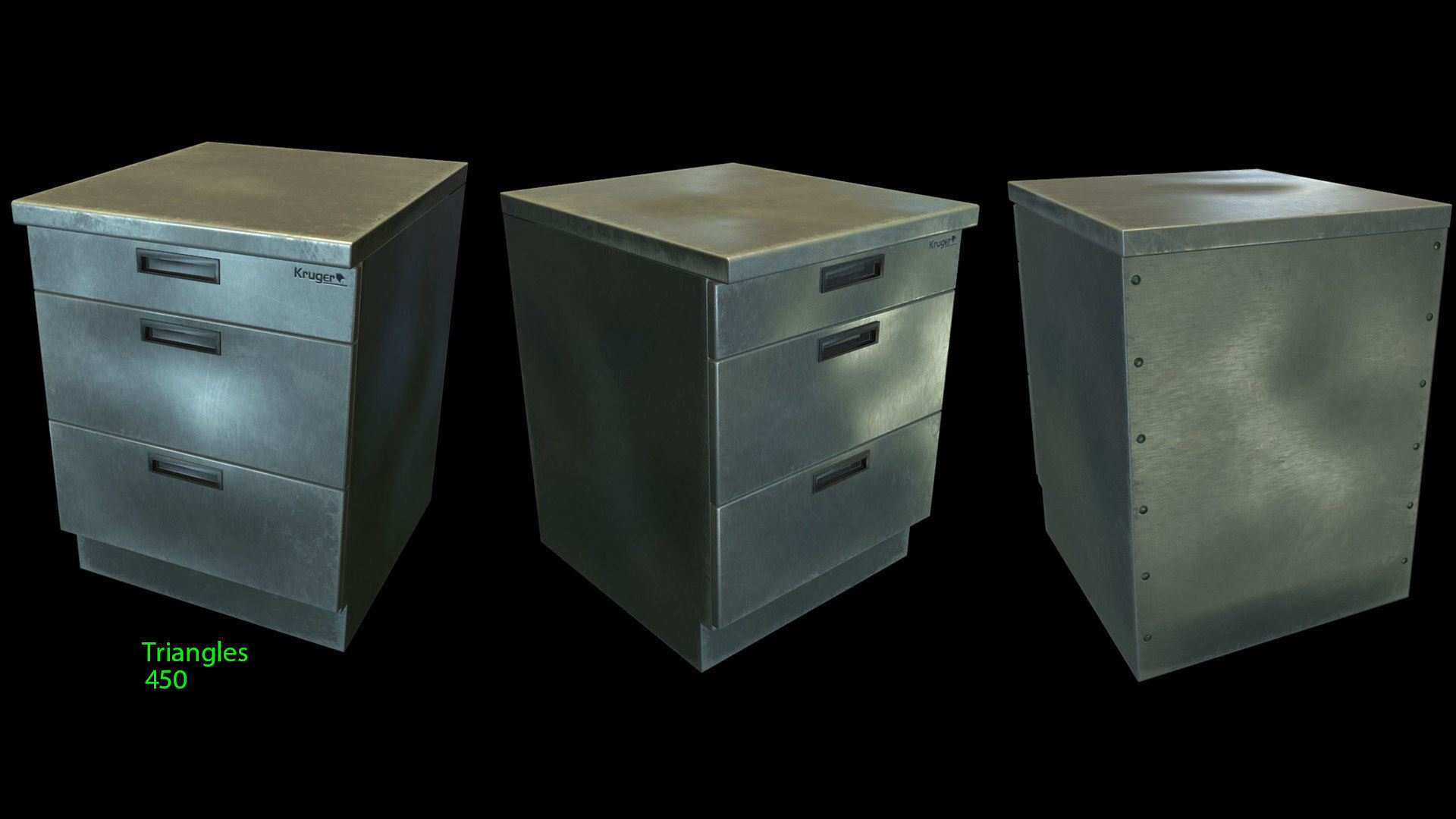 Retail Kitchen Cabinets Low-poly 3D model_3