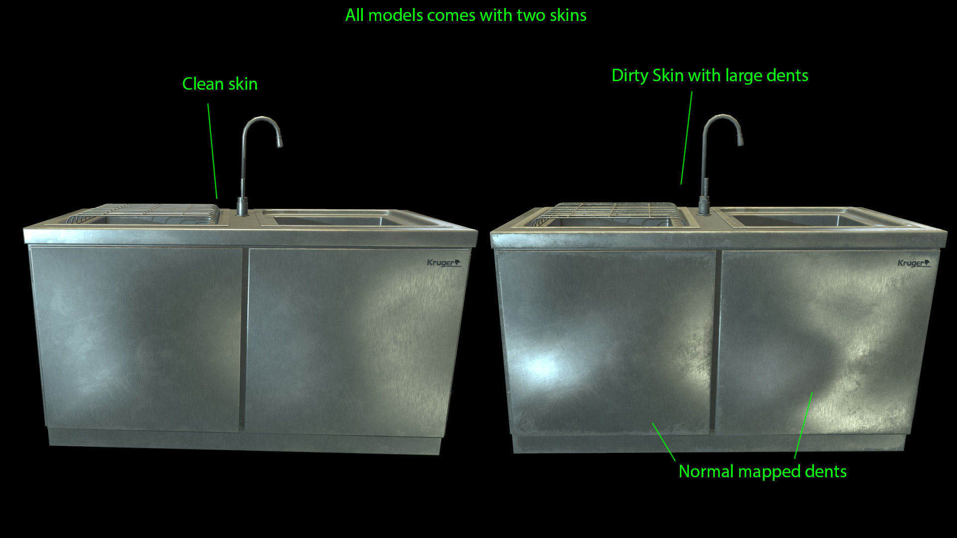 Retail Kitchen Cabinets Low-poly 3D model_12