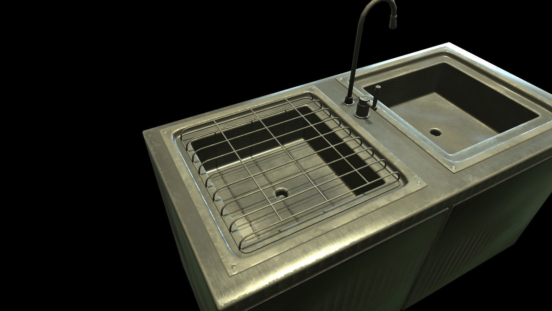 Retail Kitchen Cabinets Low-poly 3D model_11