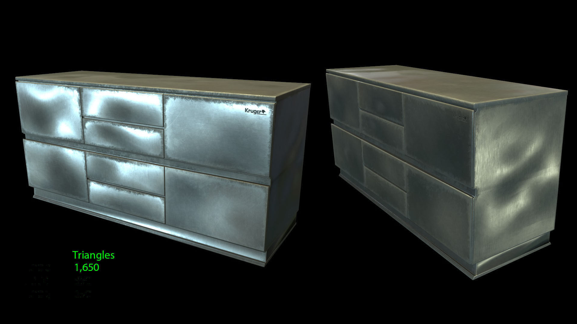 Retail Kitchen Cabinets Low-poly 3D model_5