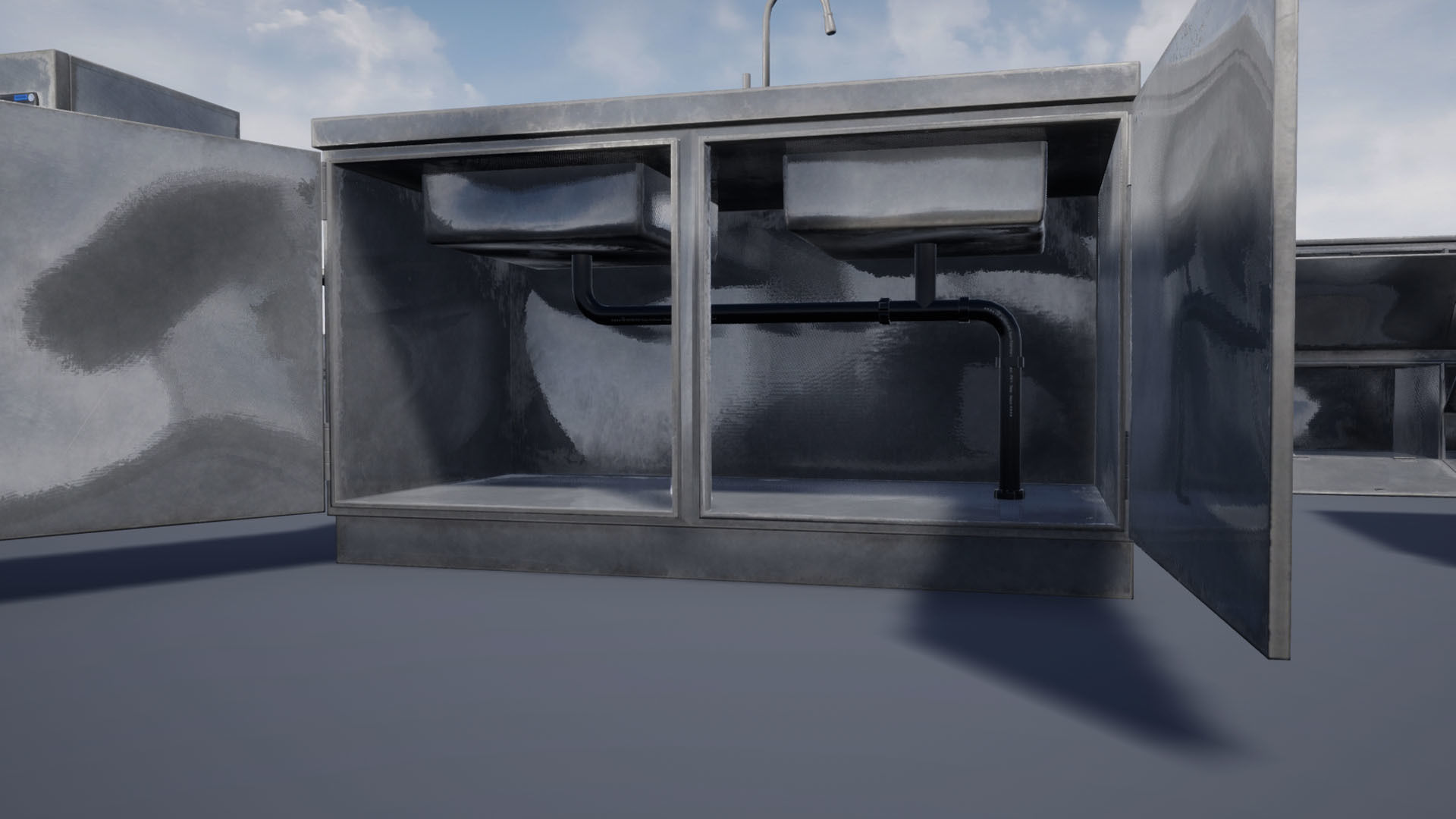 Retail Kitchen Cabinets Low-poly 3D model_8