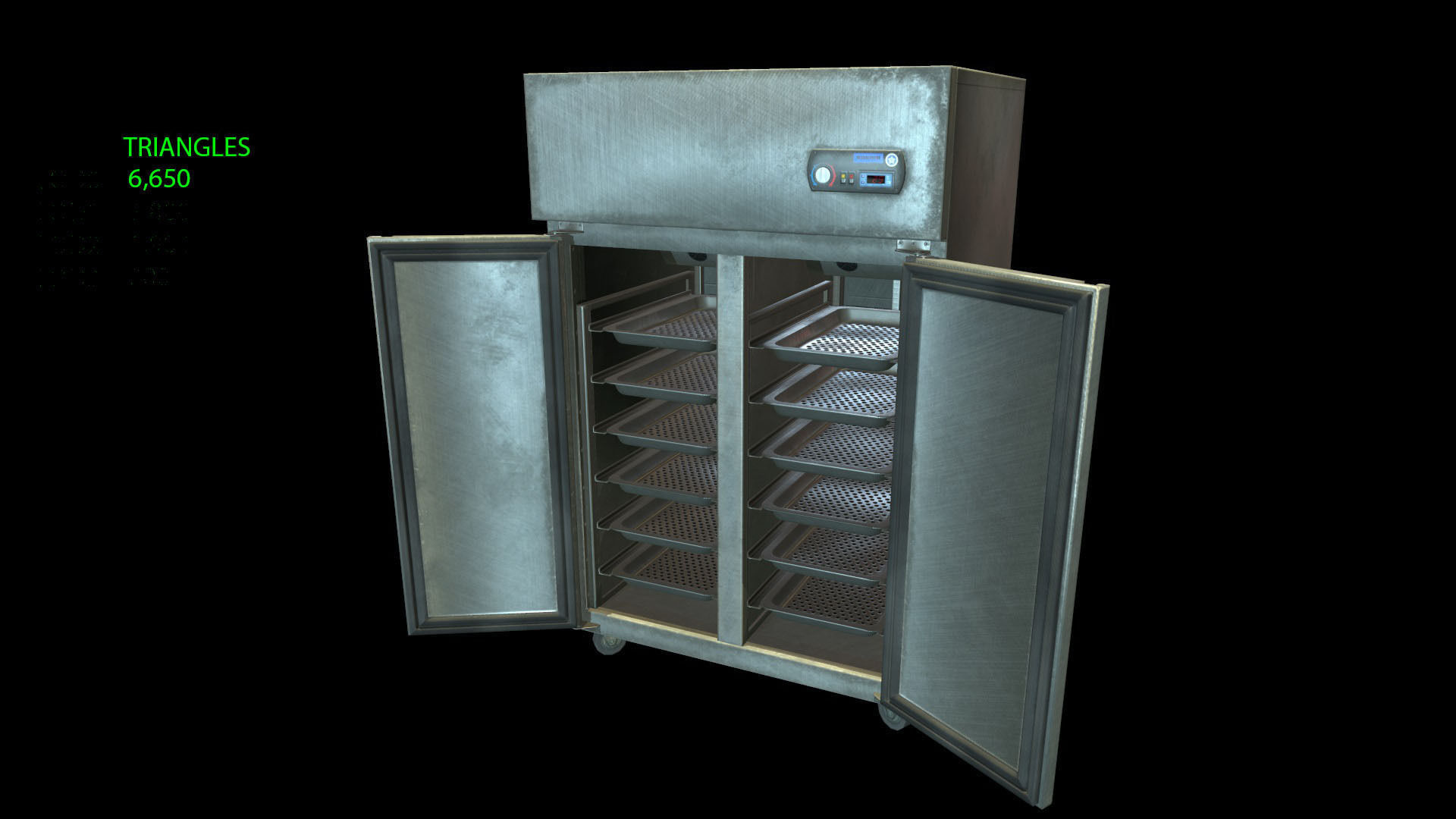 Retail Kitchen Cabinets Low-poly 3D model_4
